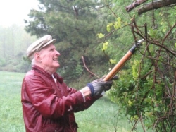 Gordon Clift doing trail maintenance