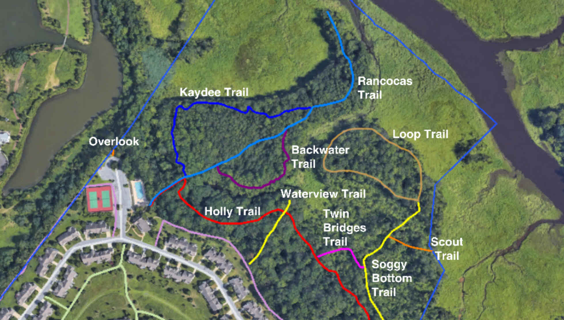 part of Lumberton trail map