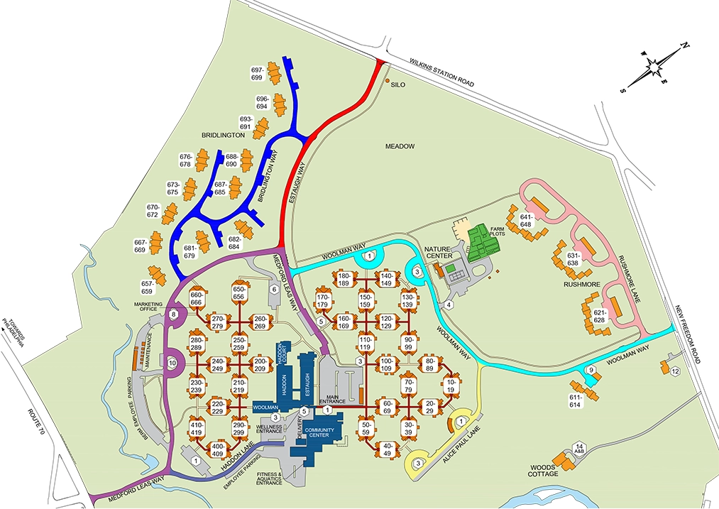 Medford Campus map with new street names