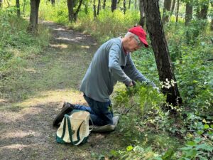 Jerry Claffe working on a trail